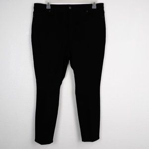 Lands' End Women's Skinny Jeans Size 18P Black Comfort Stretch Waist High Rise
